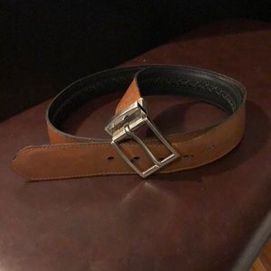Brown leather belt